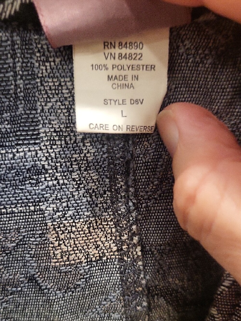 Haband Black and Gray Patchwork-Print Button Jacket - Picture 7 of 7